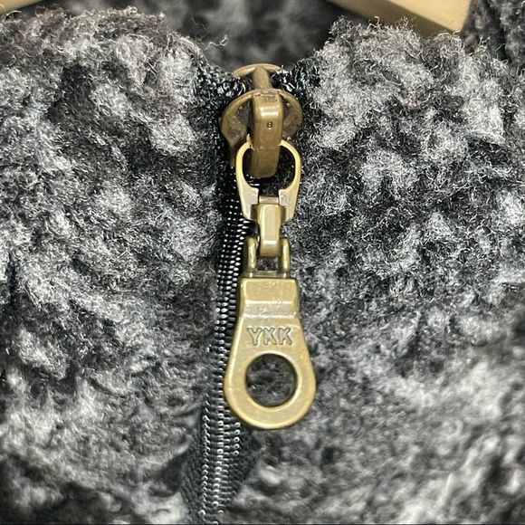 Woolrich Sweater Mens Size XL Rare Aztec Sherpa Fuzzy 1/4 Zip Pullover Gray - Picture 12 of 14